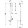 Mexen DB54 sliding shower set Black - 785544584-71