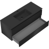 Mexen Orio 120 cm Bathroom Cabinet with Otis Sink, 2 Drawers, Black Matte - 91A10-12047-2-BFF71-W18M71