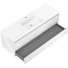 Mexen Orio bathroom cabinet 140 cm with Otis sink, 2 drawers, white gloss - 91A10-14047-2-BFF00-W18M00