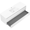 Mexen Orio bathroom cabinet 140 cm with Otis washbasin, 2 drawers, white matte - 91A10-14047-2-BFF01-W18M01