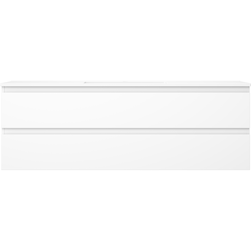 Mexen Orio bathroom cabinet 140 cm with Otis sink, 2 drawers, white matte - 91A10-14047-2-BFF01-W18M01