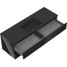 Mexen Orio bathroom cabinet 140 cm with Otis sink, 2 drawers, black gloss/black matte - 91A10-14047-2-BFF70-W18M71