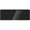 Mexen Orio bathroom cabinet 140 cm with Otis sink, 2 drawers, black gloss/black matte - 91A10-14047-2-BFF70-W18M71