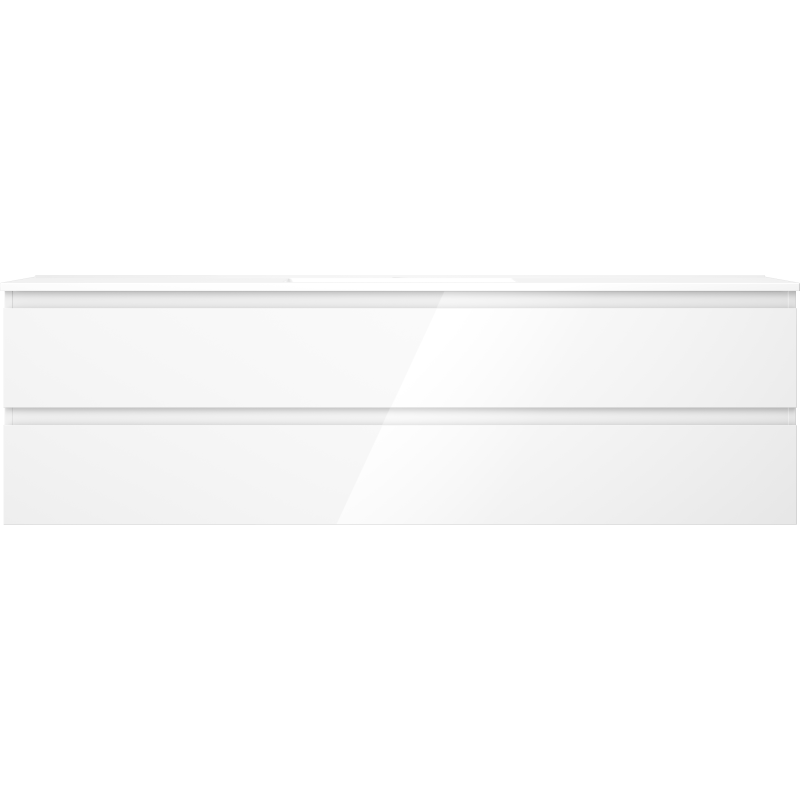 Mexen Orio bathroom cabinet 160 cm with Otis sink, 2 drawers, white gloss - 91A10-16047-2-BFF00-W18M00