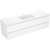 Mexen Orio bathroom cabinet 160 cm with Otis sink, 2 drawers, white matte - 91A10-16047-2-BFF01-W18M01