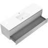 Mexen Orio bathroom cabinet 160 cm with Otis washbasin, 2 drawers, gray matte/white matte - 91A10-16047-2-BFF62-W18M01