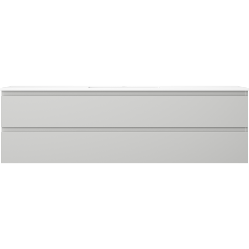 Mexen Orio bathroom cabinet 160 cm with Otis sink, 2 drawers, grey matte/white matte - 91A10-16047-2-BFF62-W18M01