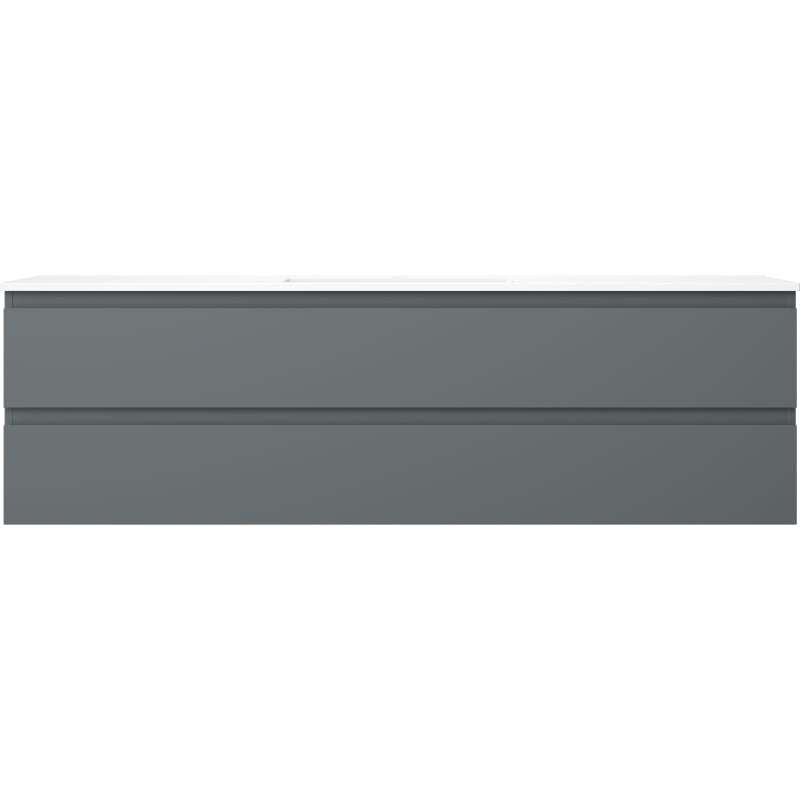 Mexen Orio bathroom cabinet 160 cm with sink Otis, 2 drawers, matte graphite/white matte - 91A10-16047-2-BFF66-W18M01