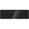 Mexen Orio bathroom cabinet 160 cm with Otis sink, 2 drawers, black gloss/black matte - 91A10-16047-2-BFF70-W18M71