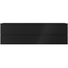 Mexen Orio 160 cm Bathroom Cabinet with Otis Sink, 2 Drawers, Matte Black - 91A10-16047-2-BFF71-W18M71