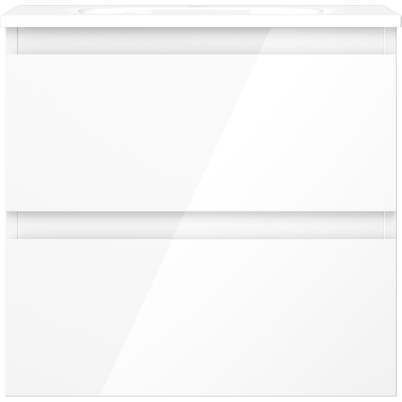 Mexen Orio bathroom cabinet 50 cm with Vela basin, 2 drawers, white gloss - 91A10-05047-2-BFF00-W23M00