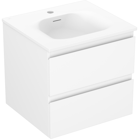 Mexen Orio bathroom cabinet 50 cm with Vela sink, 2 drawers, white matte - 91A10-05047-2-BFF01-W23M01