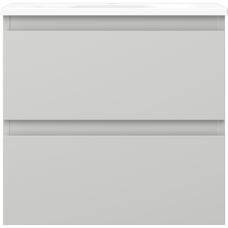 Mexen Orio bathroom cabinet 50 cm with Vela washbasin, 2 drawers, grey matte/white matte - 91A10-05047-2-BFF62-W23M01