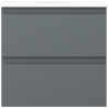 Mexen Orio bathroom cabinet 50 cm with Vela sink, 2 drawers, matte graphite/white matte - 91A10-05047-2-BFF66-W23M01