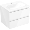 Mexen Orio bathroom cabinet 60 cm with Vela sink, 2 drawers, white gloss - 91A10-06047-2-BFF00-W23M00