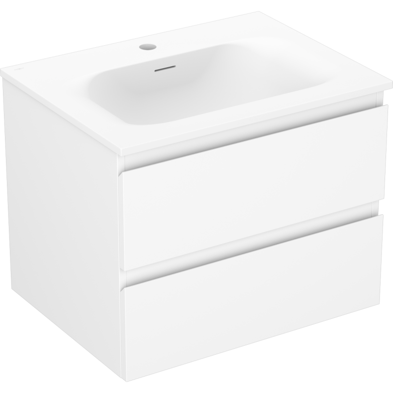 Mexen Orio 60 cm Bathroom Cabinet with Vela Sink, 2 Drawers, White Matte - 91A10-06047-2-BFF01-W23M01