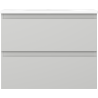 Mexen Orio bathroom cabinet 60 cm with Vela washbasin, 2 drawers, grey matte/white matte - 91A10-06047-2-BFF62-W23M01