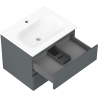 Mexen Orio bathroom cabinet 60 cm with Vela basin, 2 drawers, graphite matte/white matte - 91A10-06047-2-BFF66-W23M01