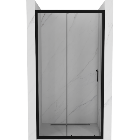 Mexen Apia sliding shower door 125 cm, Transparent, Black - 845-125-000-70-00