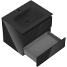 Mexen Orio bathroom cabinet 60 cm with Vela washbasin, 2 drawers, black gloss/black matte - 91A10-06047-2-BFF70-W23M71