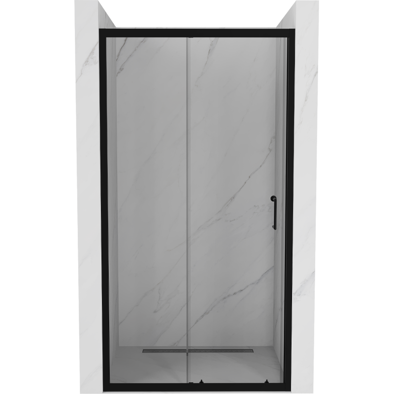 Mexen Apia sliding shower doors 130 cm, transparent, black - 845-130-000-70-00