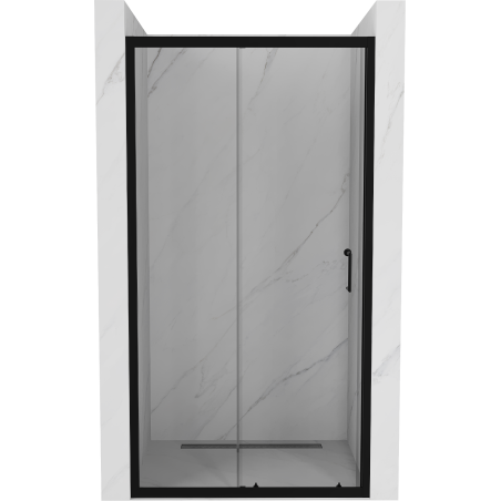Mexen Apia sliding shower door 140 cm, Transparent, Black - 845-140-000-70-00