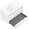 Mexen Orio bathroom cabinet 70 cm with Vela washbasin, 2 drawers, white matt - 91A10-07047-2-BFF01-W23M01