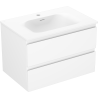 Mexen Orio bathroom cabinet 70 cm with Vela sink, 2 drawers, white matte - 91A10-07047-2-BFF01-W23M01