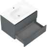 Mexen Orio bathroom cabinet 70 cm with Vela sink, 2 drawers, graphite matte/white matte - 91A10-07047-2-BFF66-W23M01