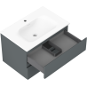 Mexen Orio bathroom cabinet 70 cm with Vela sink, 2 drawers, graphite matte/white matte - 91A10-07047-2-BFF66-W23M01