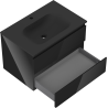 Mexen Orio bathroom cabinet 70 cm with Vela sink, 2 drawers, black gloss/black matte - 91A10-07047-2-BFF70-W23M71