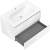 Mexen Orio Bathroom Cabinet 80 cm with Vela Sink, 2 Drawers, White Gloss - 91A10-08047-2-BFF00-W23M00