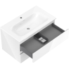 Mexen Orio Bathroom Cabinet 80 cm with Vela Sink, 2 Drawers, White Gloss - 91A10-08047-2-BFF00-W23M00