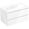 Mexen Orio Bathroom Cabinet 80 cm with Vela Sink, 2 Drawers, White Gloss - 91A10-08047-2-BFF00-W23M00