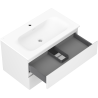 Mexen Orio bathroom cabinet 80 cm with Vela washbasin, 2 drawers, white matte - 91A10-08047-2-BFF01-W23M01
