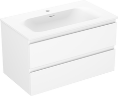 Mexen Orio bathroom cabinet 80 cm with Vela washbasin, 2 drawers, white matte - 91A10-08047-2-BFF01-W23M01