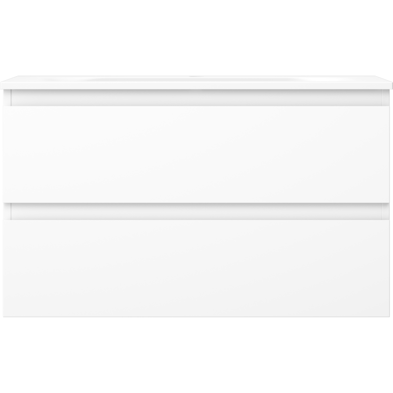 Mexen Orio bathroom cabinet 80 cm with Vela sink, 2 drawers, white matt - 91A10-08047-2-BFF01-W23M01