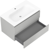 Mexen Orio bathroom cabinet 80 cm with Vela sink, 2 drawers, gray matte/white matte - 91A10-08047-2-BFF62-W23M01