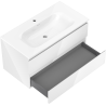 Mexen Orio bathroom cabinet 90 cm with Vela washbasin, 2 drawers, white gloss - 91A10-09047-2-BFF00-W23M00