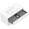 Mexen Orio bathroom cabinet 90 cm with Vela washbasin, 2 drawers, white matte - 91A10-09047-2-BFF01-W23M01