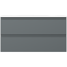 Mexen Orio bathroom cabinet 90 cm with Vela washbasin, 2 drawers, matte graphite/white matte - 91A10-09047-2-BFF66-W23M01