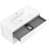 Mexen Orio bathroom cabinet 100 cm with Vela washbasin, 2 drawers, white gloss - 91A10-10047-2-BFF00-W23M00