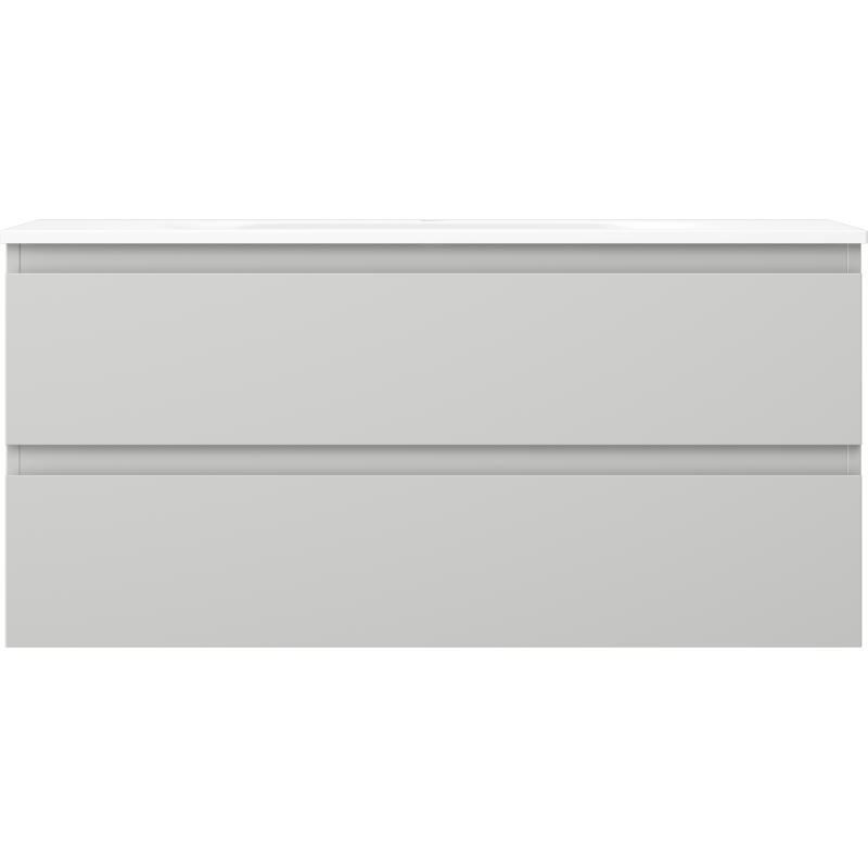 Mexen Orio bathroom cabinet 100 cm with Vela washbasin, 2 drawers, grey matte/white matte - 91A10-10047-2-BFF62-W23M01