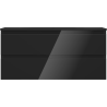 Mexen Orio bathroom cabinet 100 cm with Vela sink, 2 drawers, black gloss/black matte - 91A10-10047-2-BFF70-W23M71