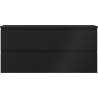 Mexen Orio bathroom cabinet 100 cm with Vela sink, 2 drawers, black matte - 91A10-10047-2-BFF71-W23M71