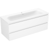 Mexen Orio bathroom cabinet 120 cm with Vela washbasin, 2 drawers, white matte - 91A10-12047-2-BFF01-W23M01