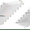 Mexen Kioto+ shower screen with a shelf and rail 110 x 200 cm, Frosted 8 mm, Rose gold - 800-110-121-60-30