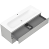 Mexen Orio bathroom cabinet 120 cm with Vela washbasin, 2 drawers, gray matte/white matte - 91A10-12047-2-BFF62-W23M01