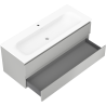 Mexen Orio bathroom cabinet 120 cm with Vela washbasin, 2 drawers, gray matte/white matte - 91A10-12047-2-BFF62-W23M01