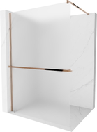 Mexen Kioto+ shower wall with shelf Walk-in 80 x 200 cm, frost, rose gold - 800-080-121-60-30